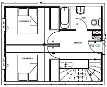 Type 2-42,45 m² habitable appartement B1-03 Détail du programme