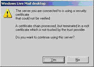 Quand vous utilisez la connexion SSL/TLS, il est important de s'assurer que votre ordinateur client fait confiance au chemin de certificat utilisé pour le cryptage du trafic.