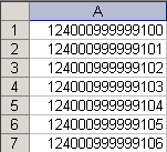 Si vous avez 1,24E+14 comme numéro de boucle dans la colonne A : Il faut sélectionner la colonne A en cliquant sur le A; Cliquez sur le bouton de droite de la souris; Cliquez sur Format de cellule;