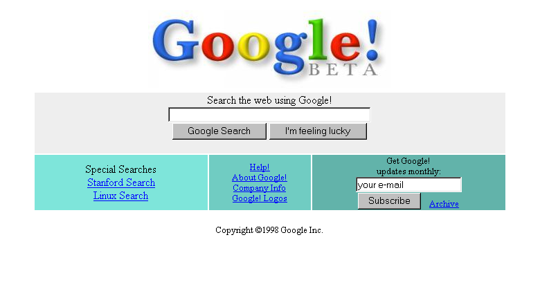I. Introduction Historique rapide : 1998-2000 : Arrivée de Google qui