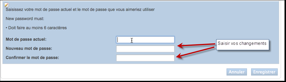 PREFERENCES DU COMPTE Dans la barre de navigation, vous pouvez cliquer sur le bouton «Préférences du compte» : Le bouton affichera alors une page vous permettant de modifier les préférences de votre