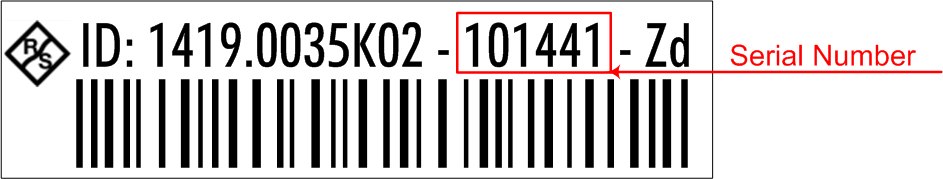 Préparation à l'utilisation Configuration de LXI Le numéro de série se trouve sur le panneau arrière de l'appareil.
