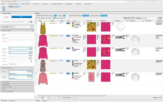 industrie de la mode en plaçant la technologie 3D au cœur de la création et du développement des vêtements Juin 2012 : lancement de Lectra Fashion PLM V3, la nouvelle version de la solution Lectra de