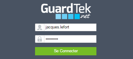 . Se connecter à GuardTek.net Cliquer sur le raccourci de l application POST sur le bureau de l ordinateur ou saisissez le lien suivant dans votre navigateur Internet: www.guardtek.