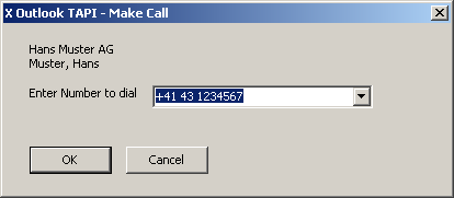 8. Passer des appels avec Outlook Dans Outlook, sélectionnez le contact souhaité et cliquez sur Make Call Cliquez sur OK et le