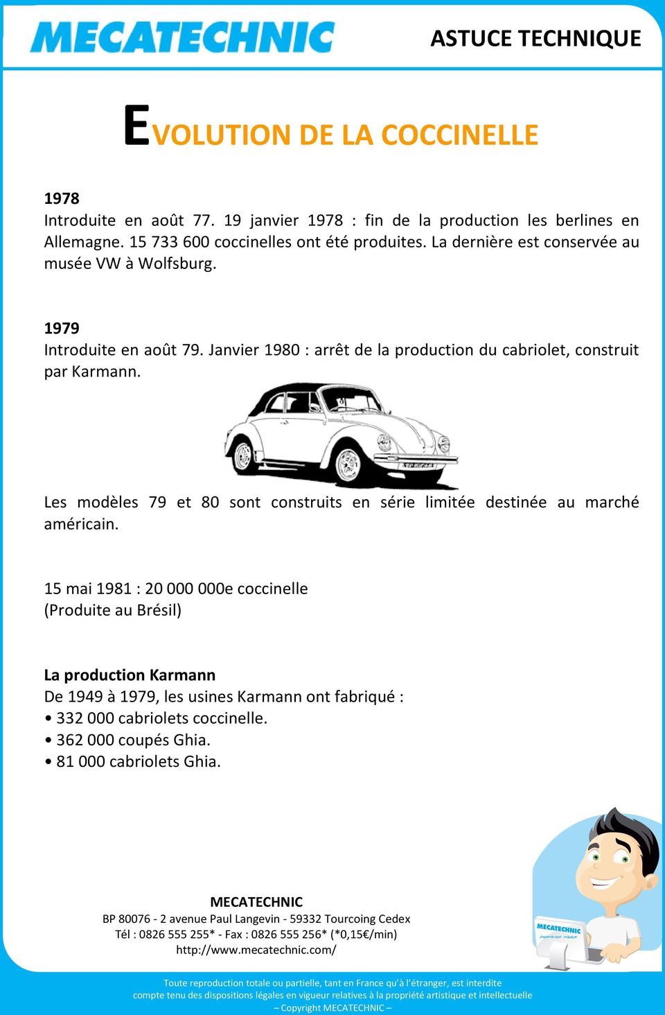 Janvier 1980 : arrêt de la production du cabriolet, construit par Karmann.