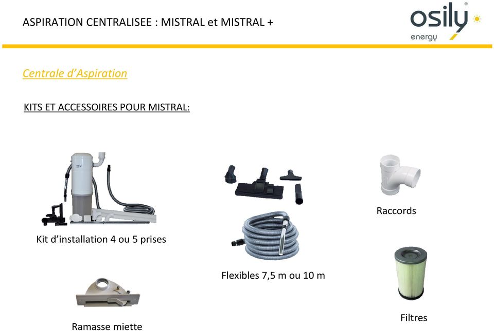 MISTRAL: Raccords Kit d installation 4 ou 5