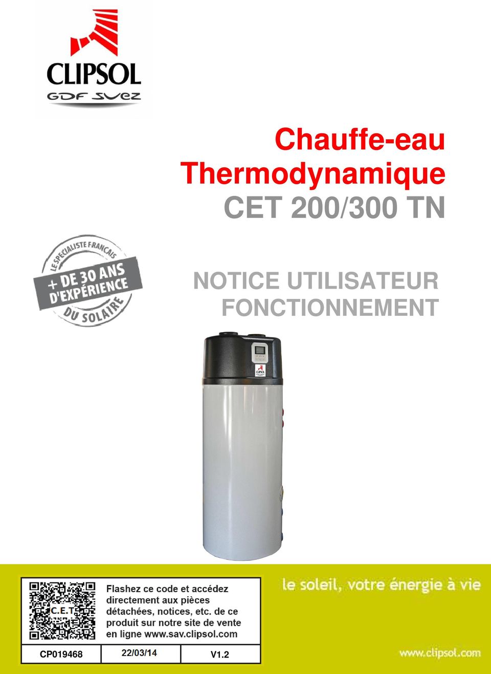 Chauffe-eau Thermodynamique CET 200/300 TN - PDF Free Download