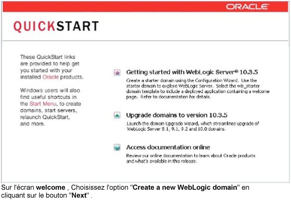 "Create a new WebLogic