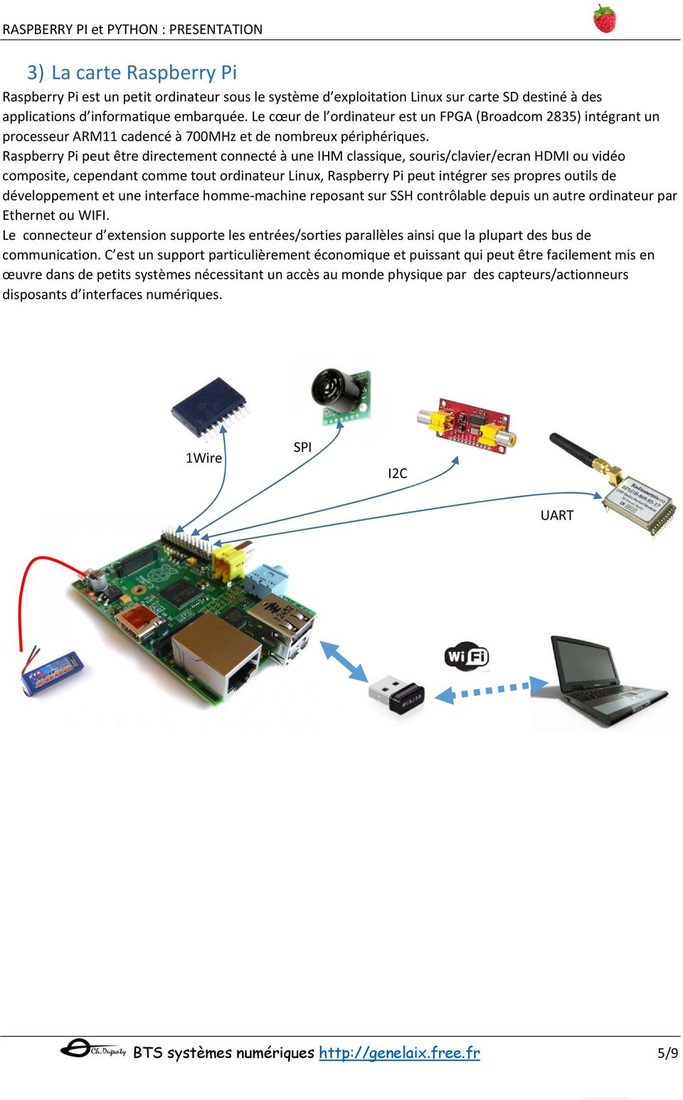 Raspberry Pi peut être directement connecté à une IHM classique, souris/clavier/ecran HDMI ou vidéo composite, cependant comme tout ordinateur Linux, Raspberry Pi peut intégrer ses propres outils de