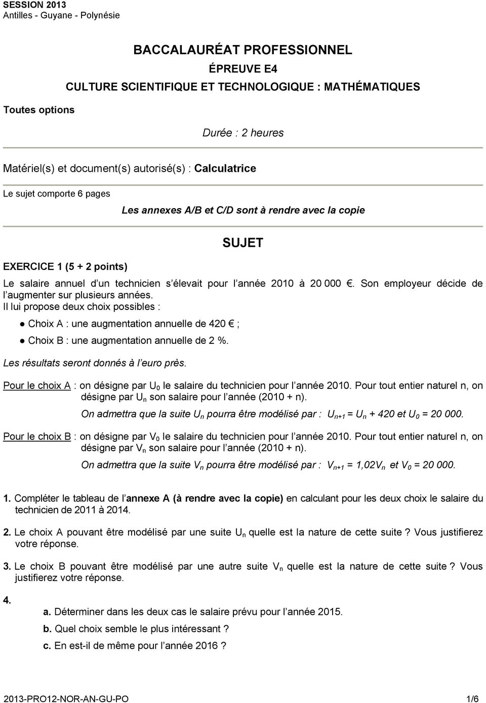 Sujet Bac Pro Maths 2020 Corrigé BACCALAURÉAT PROFESSIONNEL SUJET - PDF Free Download