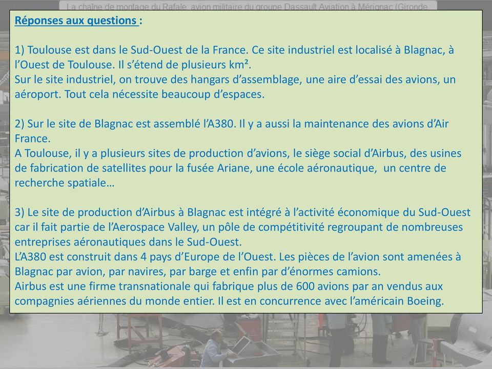 Il y a aussi la maintenance des avions d Air France.