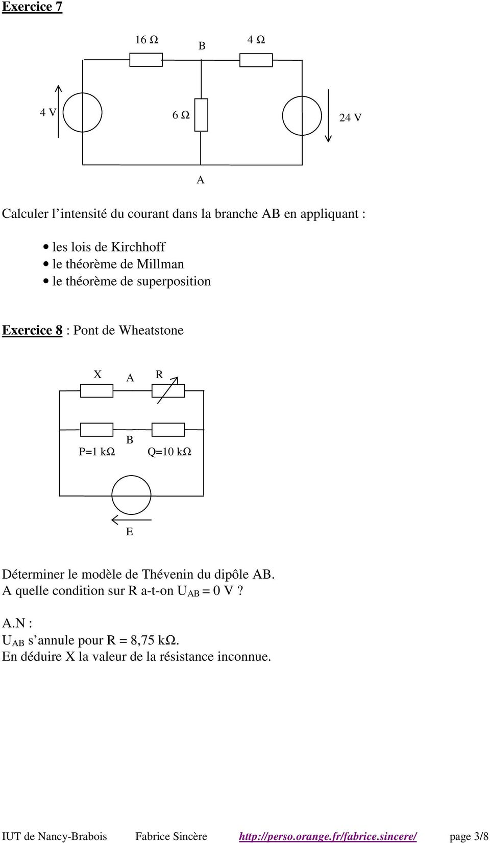 le module m5- analyse circuit courant continu