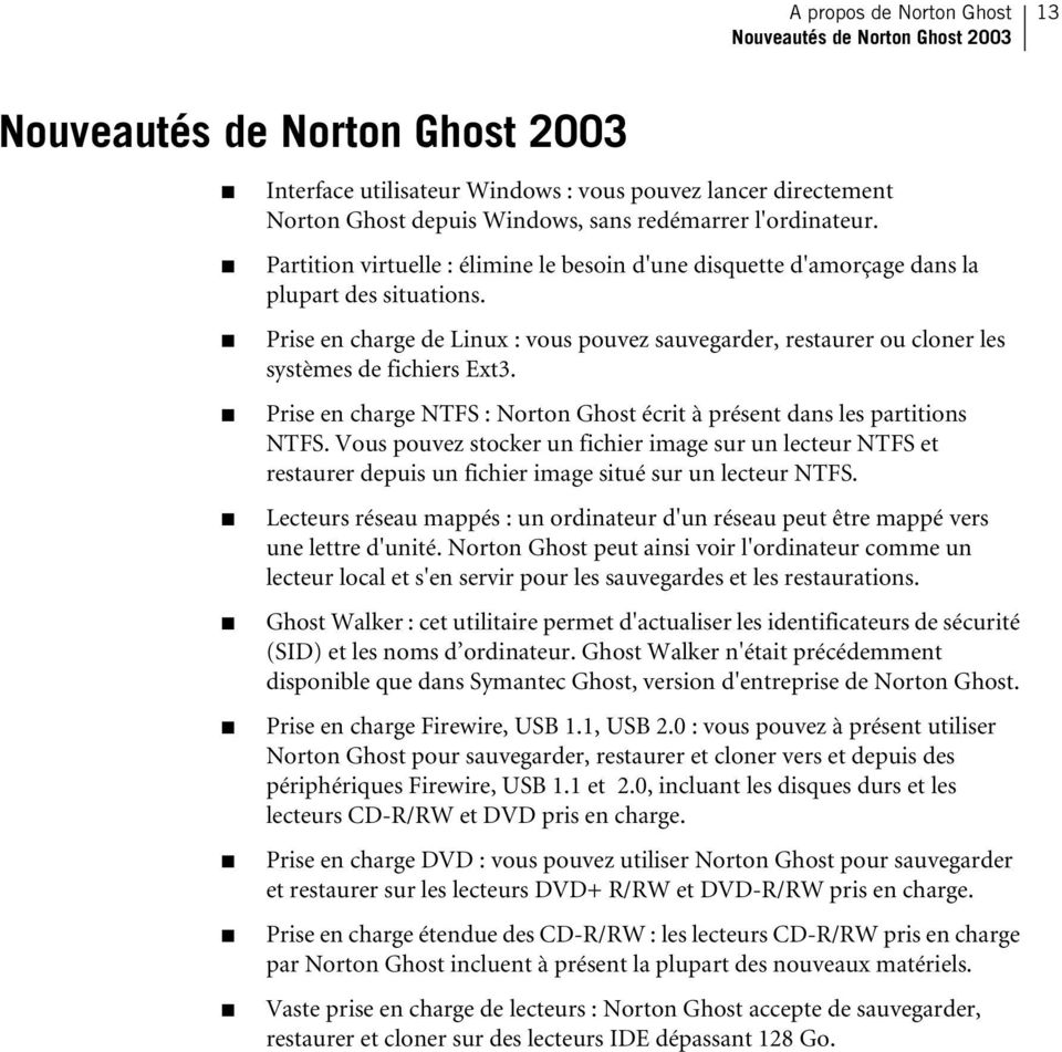 Manuel de l'utilisateur de Norton Ghost - PDF Téléchargement Gratuit