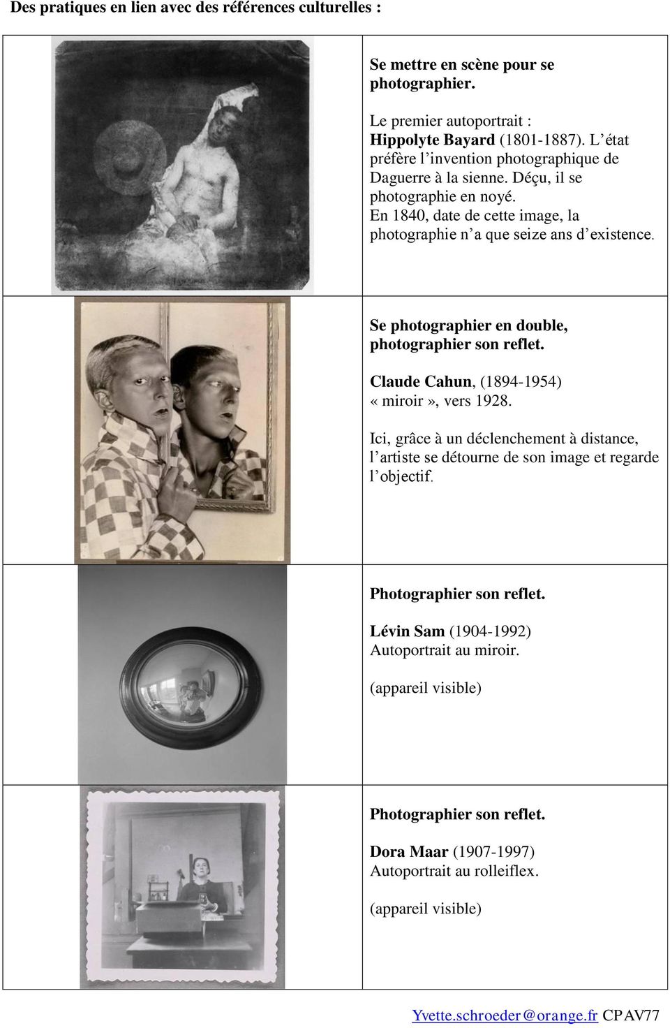 Se photographier en double, photographier son reflet. Claude Cahun, (1894-1954) «miroir», vers 1928.