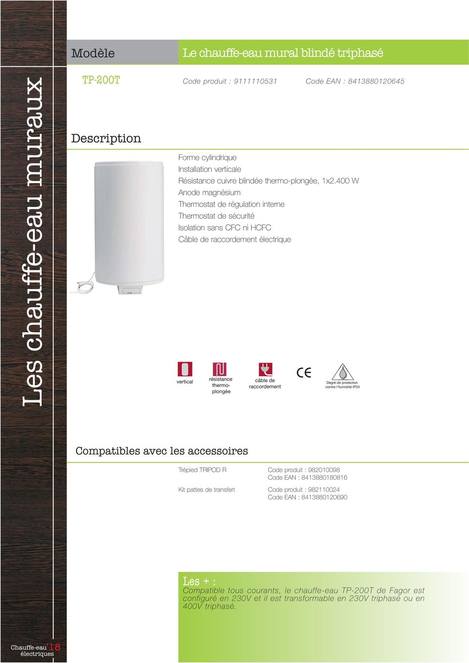 Chauffe-eau électriques Fagor Confort ʼ09 - PDF Téléchargement Gratuit