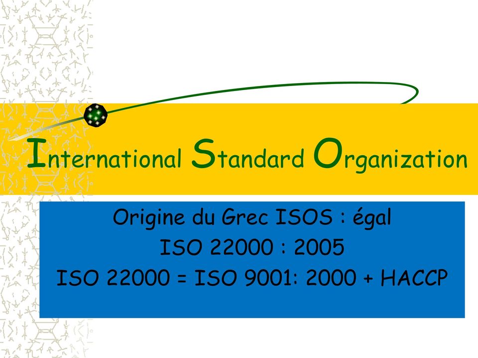 ISOS : égal ISO 22000 : 2005