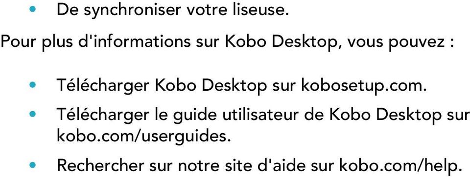 Télécharger Kobo Desktop sur kobosetup.com.