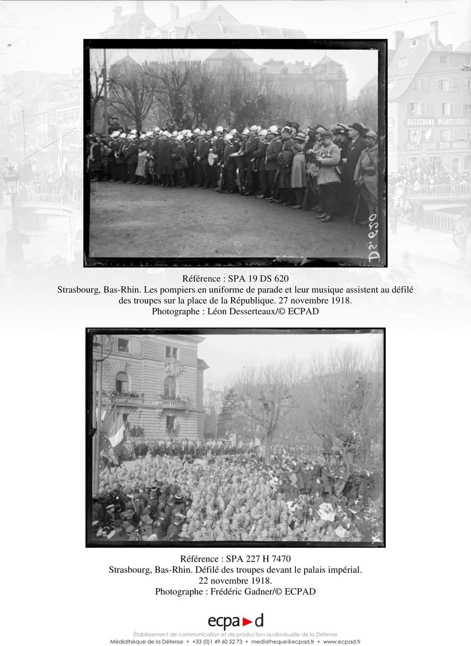place de la République. 27 novembre 1918.