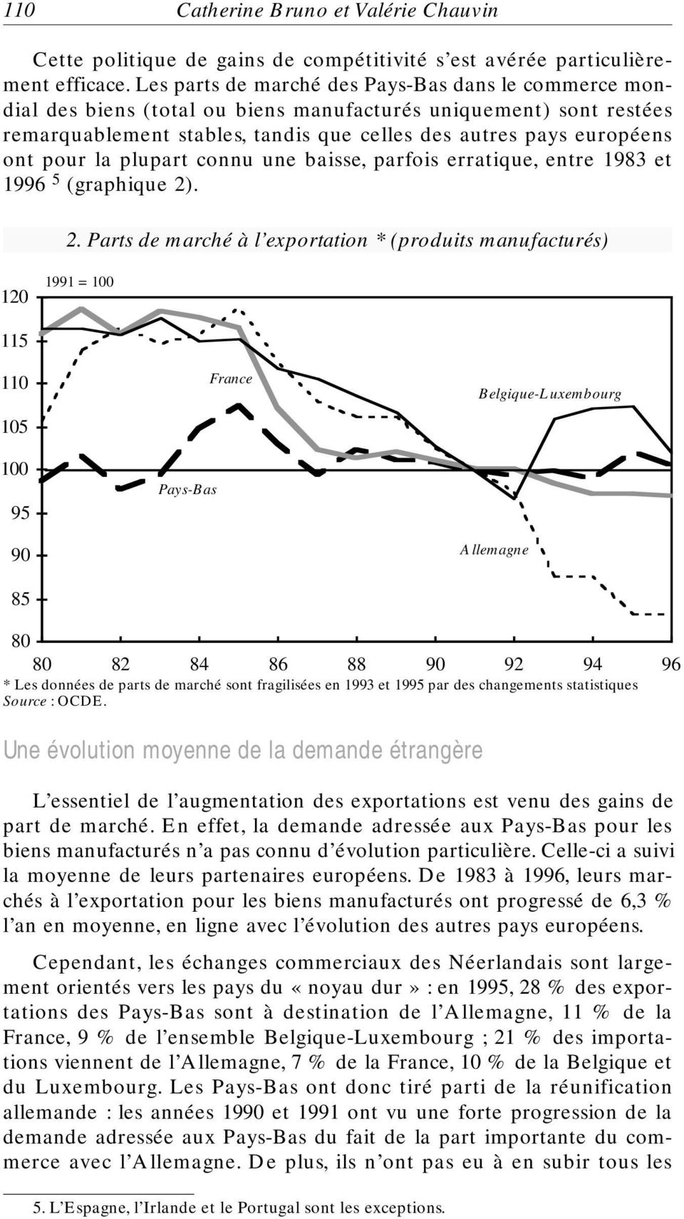 la plupart connu une baisse, parfois erratique, entre 1983 et 1996 5 (graphique 2)
