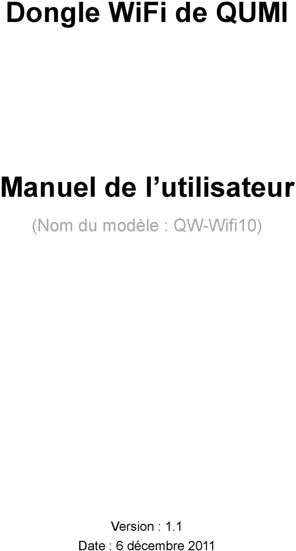 modèle : QW-Wifi10)
