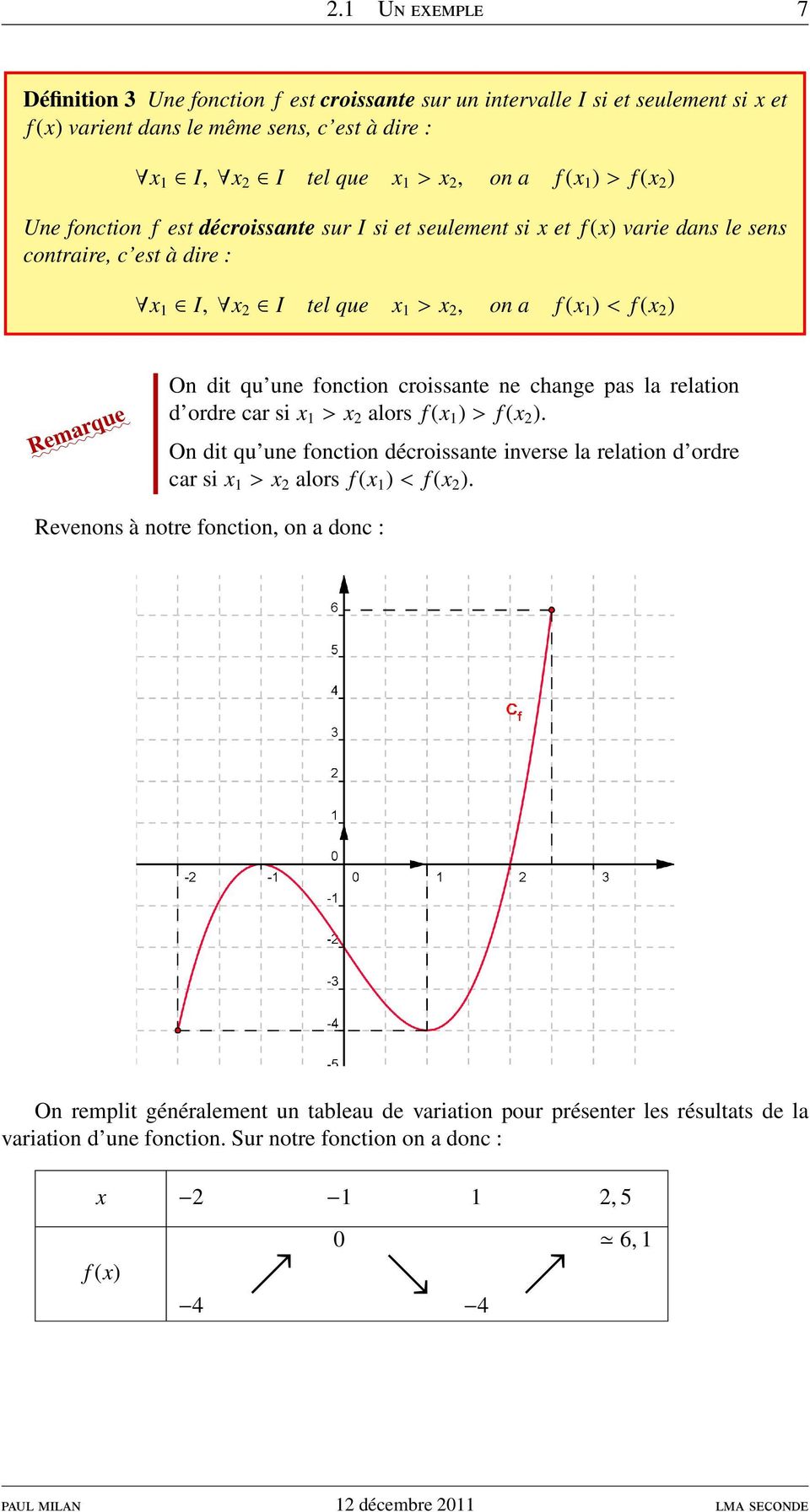 une fonction croissante ne change pas la relation d ordre car si x 1 > x 2 alors f (x 1 ) > f (x 2 ).