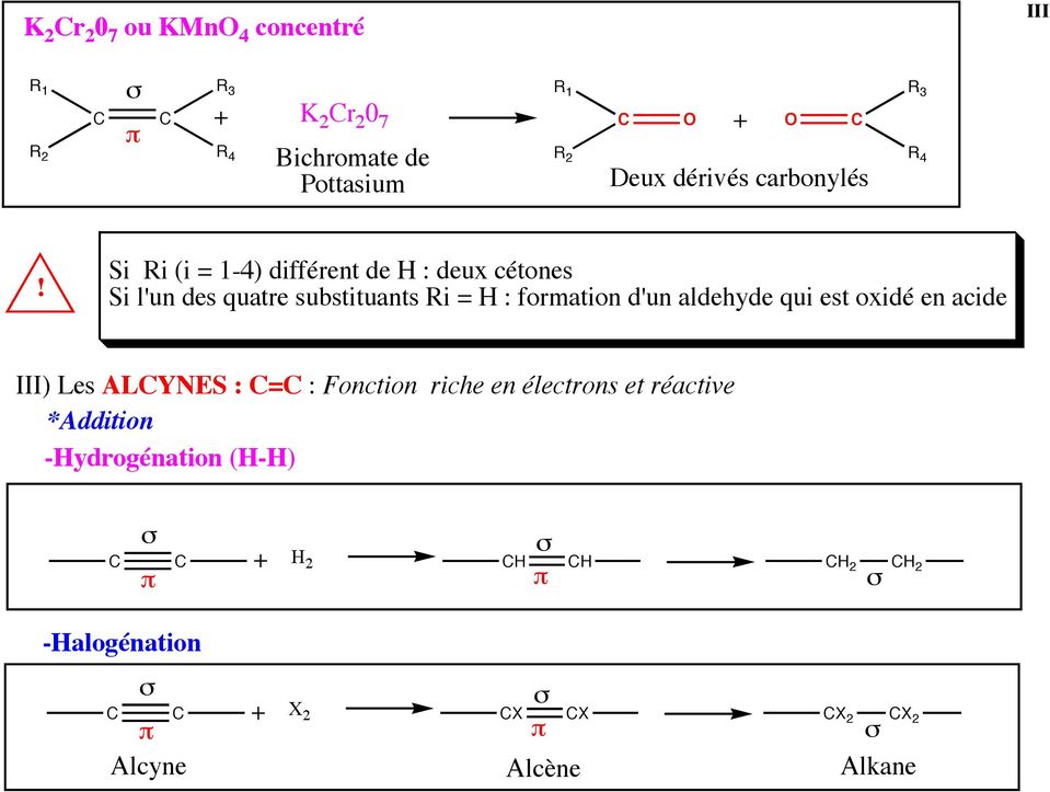 stéréospécifique : si alcène substitué (prochiral) : chiralité (stéréochimie) KMn 4 dillué KMn 4 Permanganate