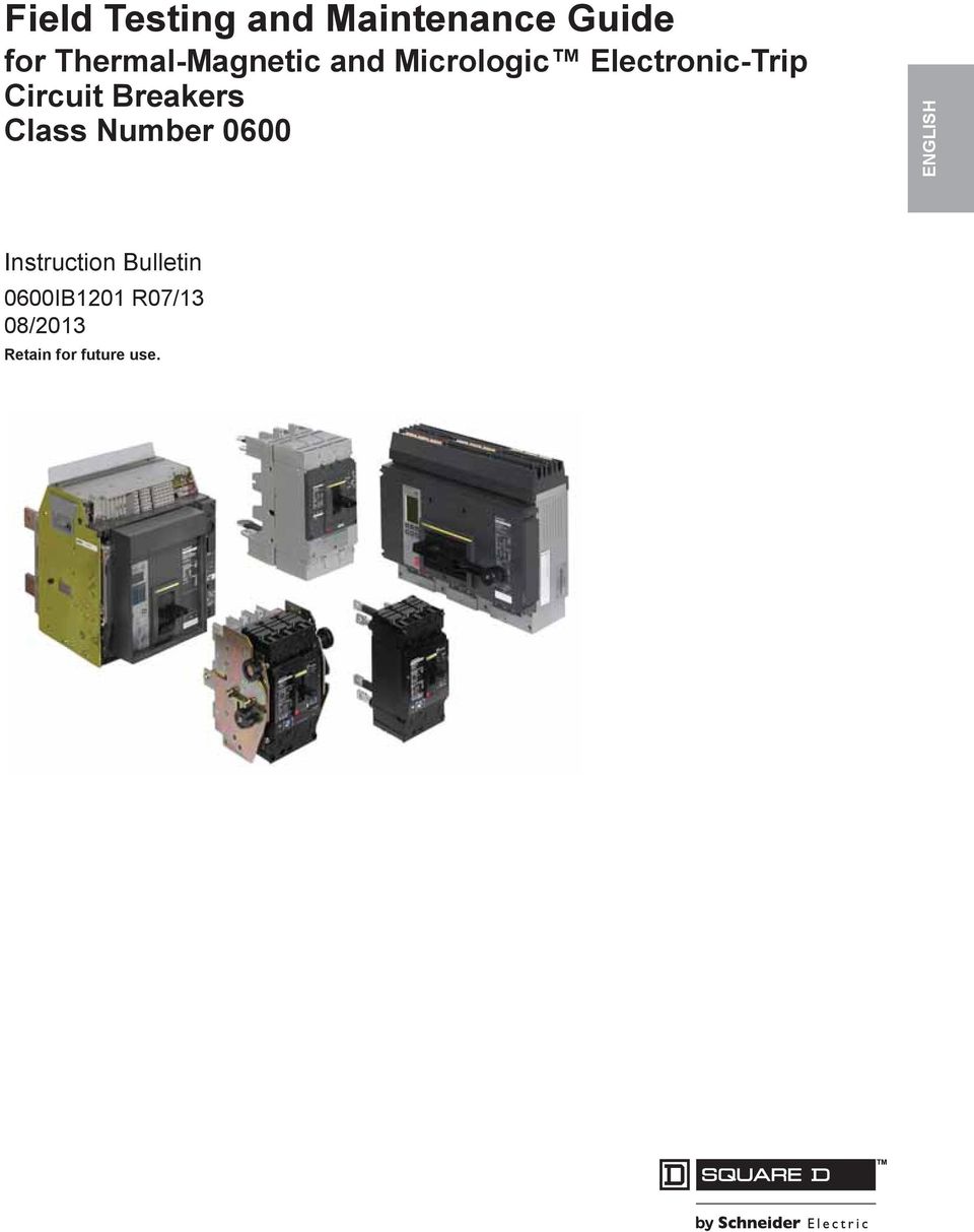 Circuit Breakers Class Number 0600 ENGLISH