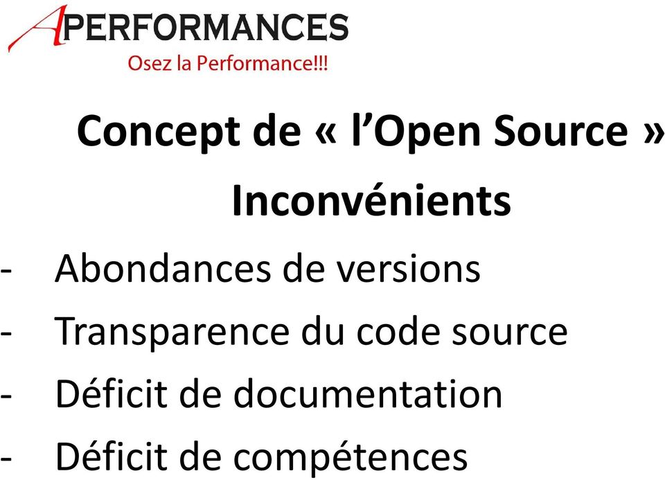 versions - Transparence du code
