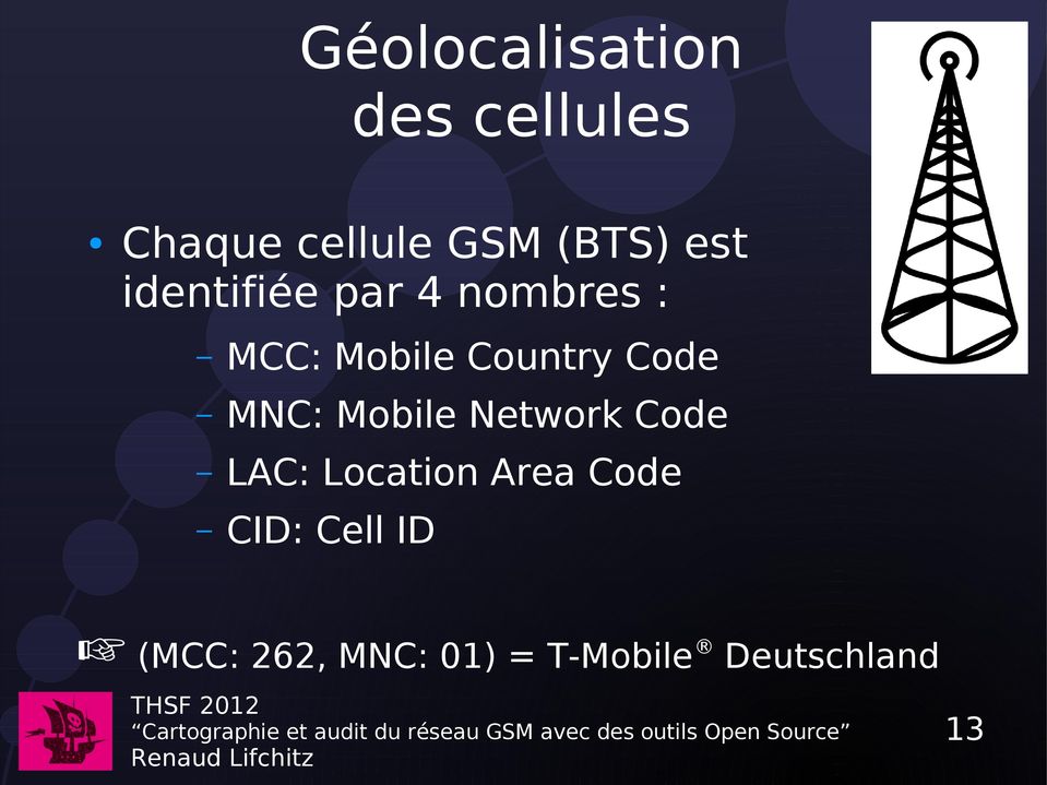 Code MNC: Mobile Network Code LAC: Location Area Code