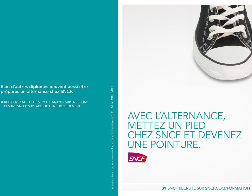 COM et suivez-nous SUR FACEBOOK/SNCFREcRUTEMENT Crédits photos : Shutterstock R.C. PARIS