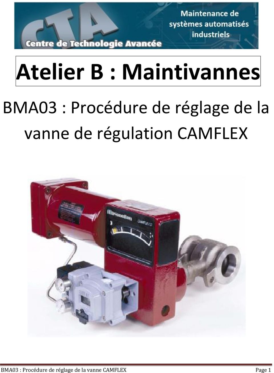 régulation CAMFLEX BMA03 :