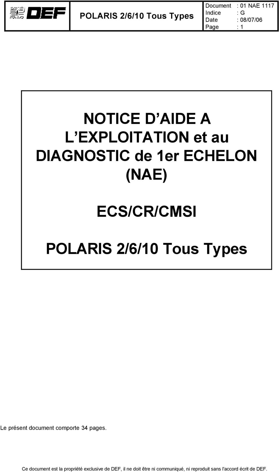 ECHELON (NAE) ECS/CR/CMSI POLARIS