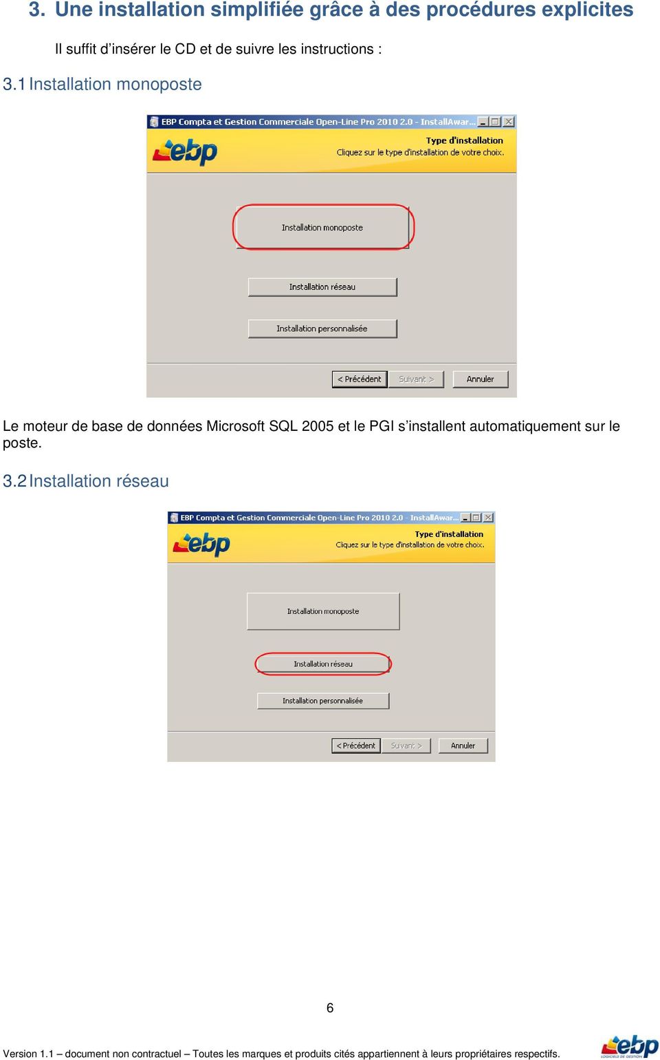 1 Installation monoposte Le moteur de base de données Microsoft SQL