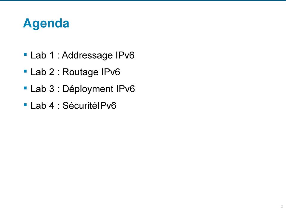 Routage IPv6 Lab 3 :