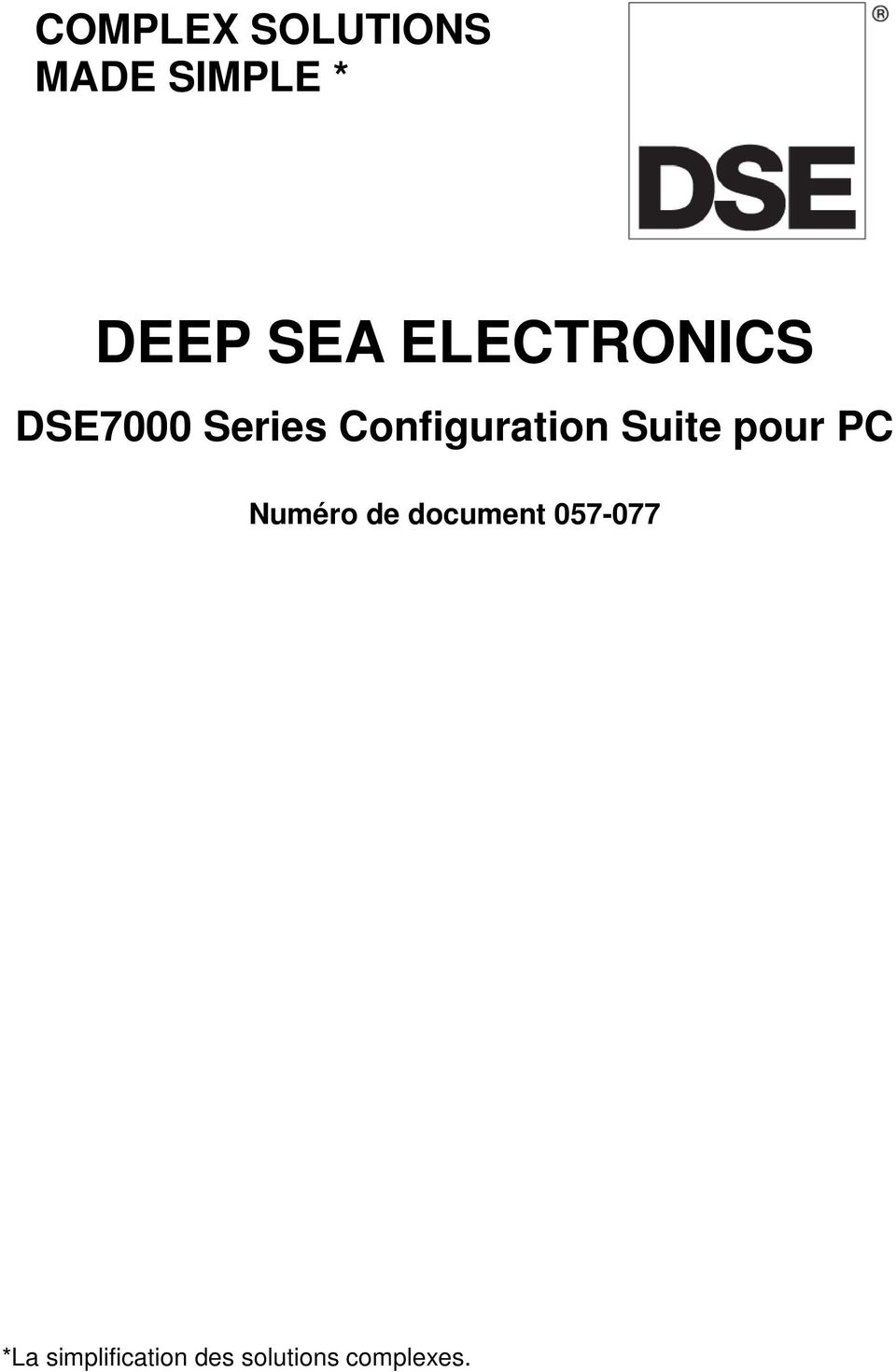 Suite pour PC Numéro de document 057-077