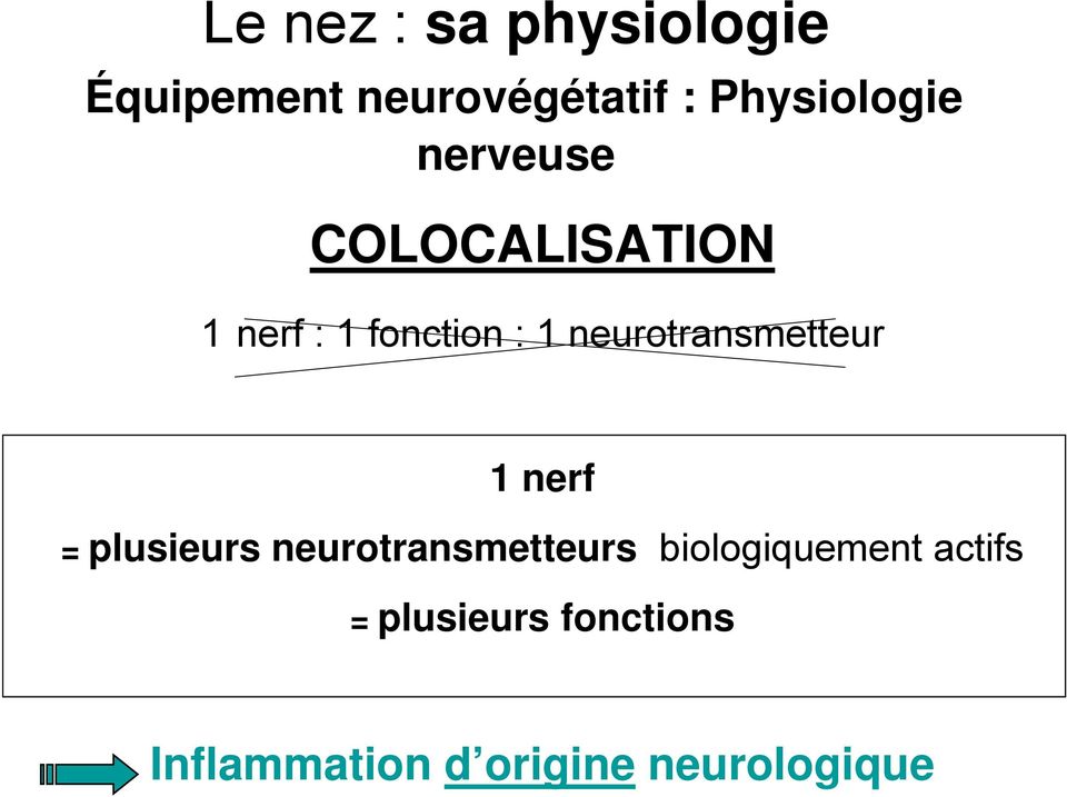 neurotransmetteur 1 nerf = plusieurs neurotransmetteurs