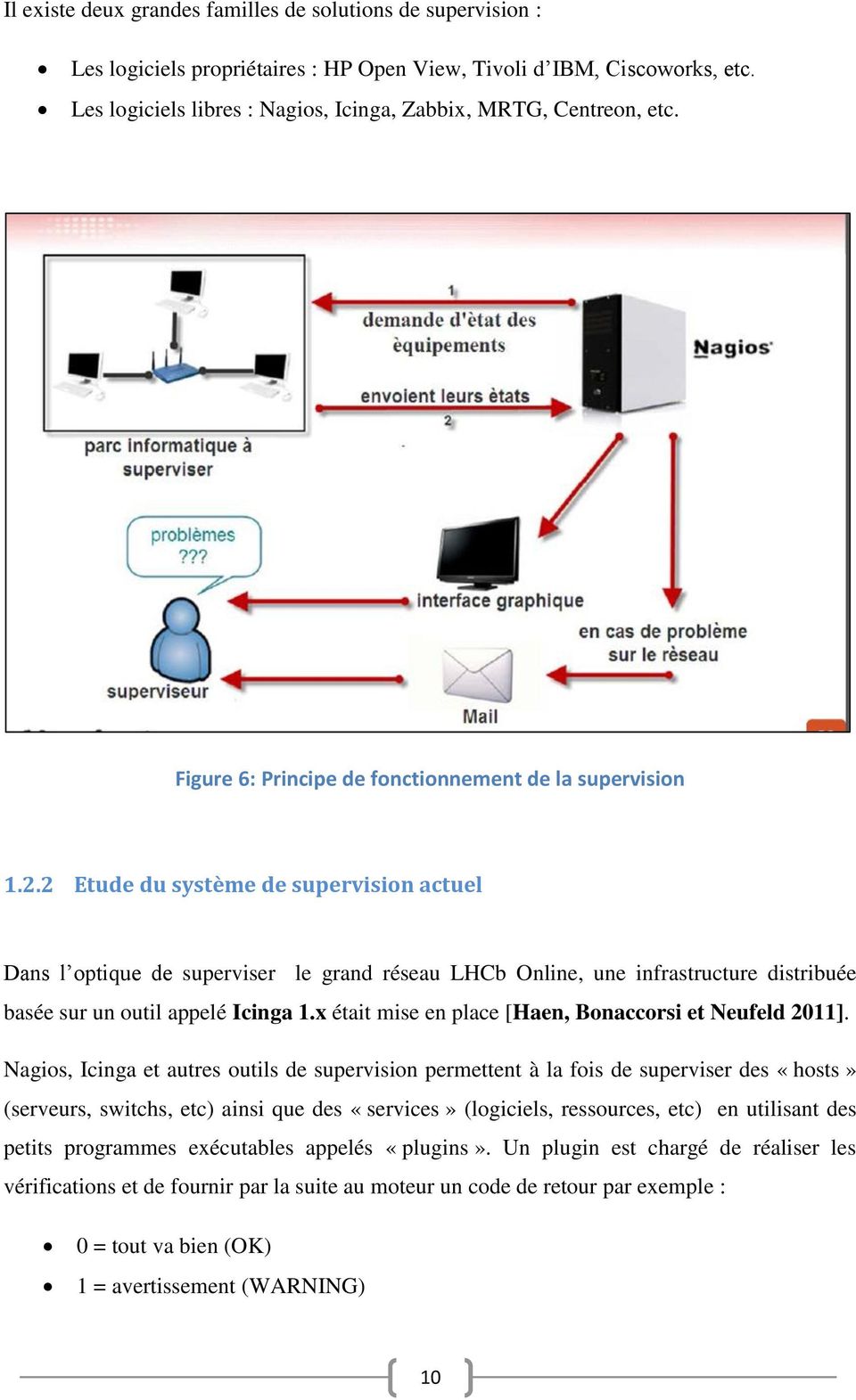 2 Etude du système de supervision actuel Dans l optique de superviser le grand réseau LHCb Online, une infrastructure distribuée basée sur un outil appelé Icinga 1.