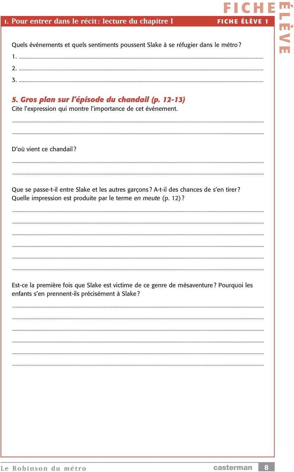 DOSSIER PÉDAGOGIQUE. Sommaire LE ROBINSON DU MÉTRO - PDF Free Download
