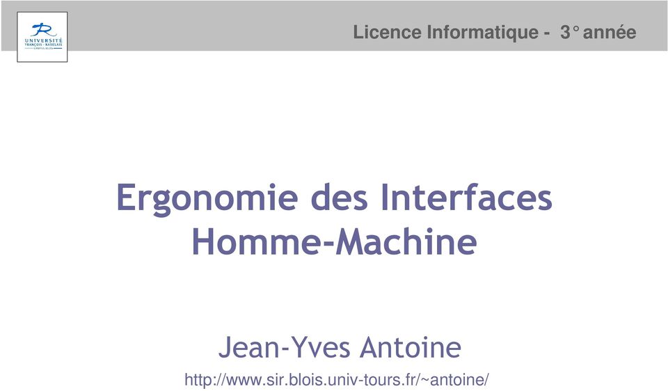 Homme-Machine Jean-Yves Antoine