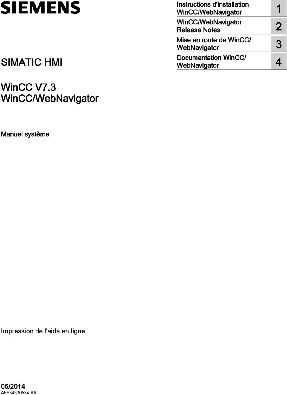 Documentation WinCC/ WebNavigator 4 WinCC V7.