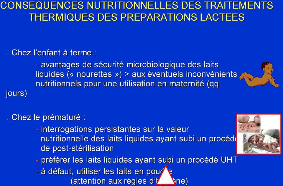 nutritionnels pour une utilisation en maternité (qq.