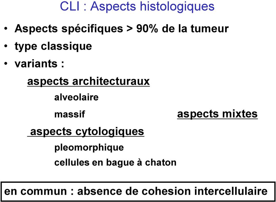 alveolaire massif aspects cytologiques pleomorphique cellules en