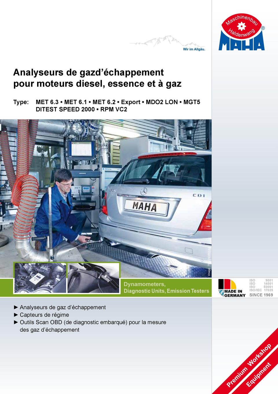 Units, Emission Testers ISO 9001 ISO 14001 ISO 50001 ISO/IEC 17025 SINCE 1969 Analyseurs de gaz d