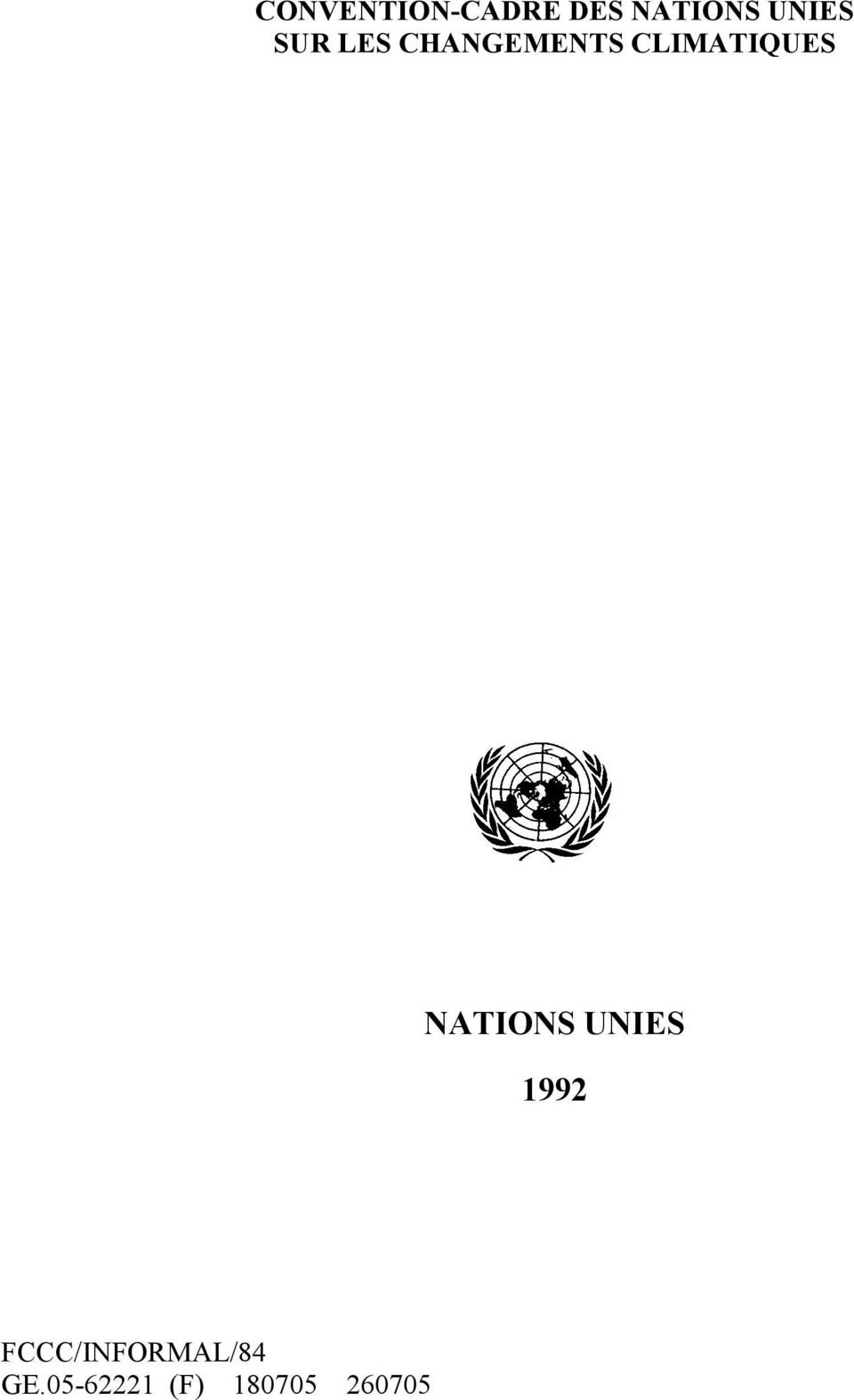 CLIMATIQUES NATIONS UNIES 1992