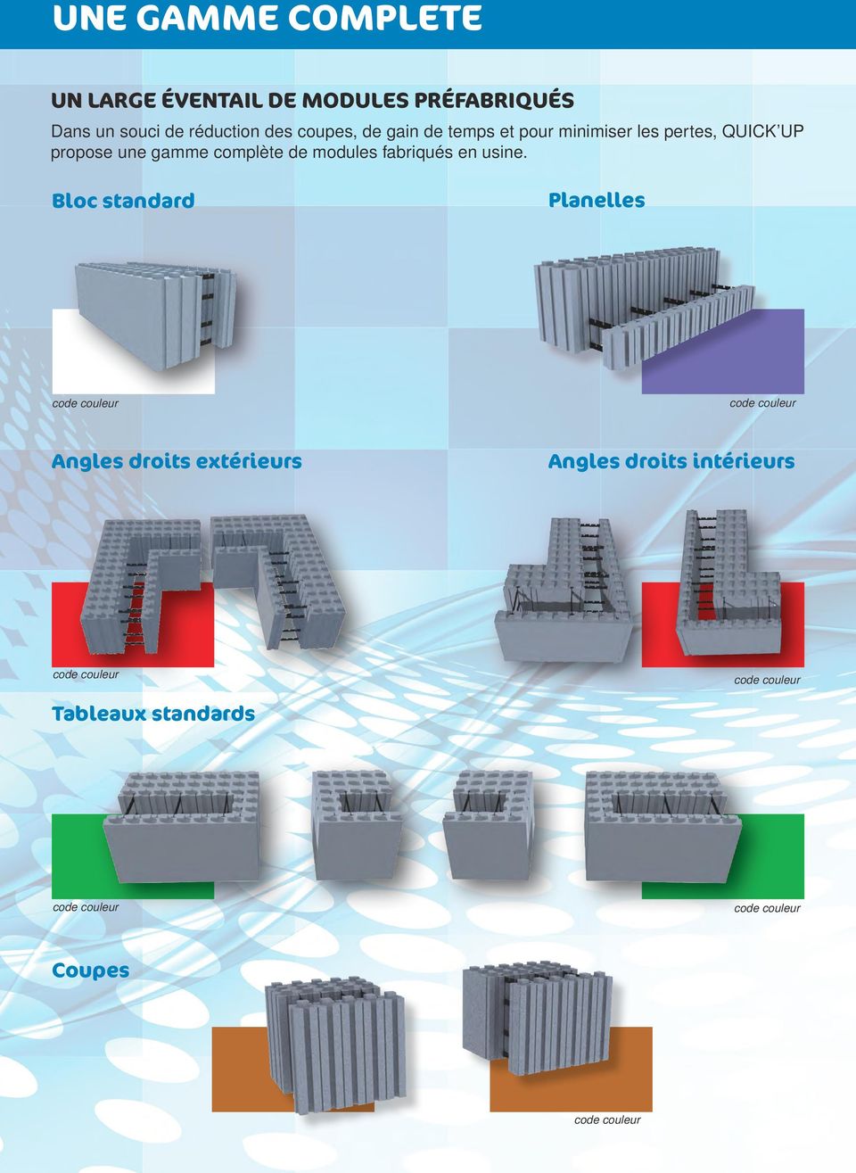 propose une gamme complète de modules fabriqués en usine.