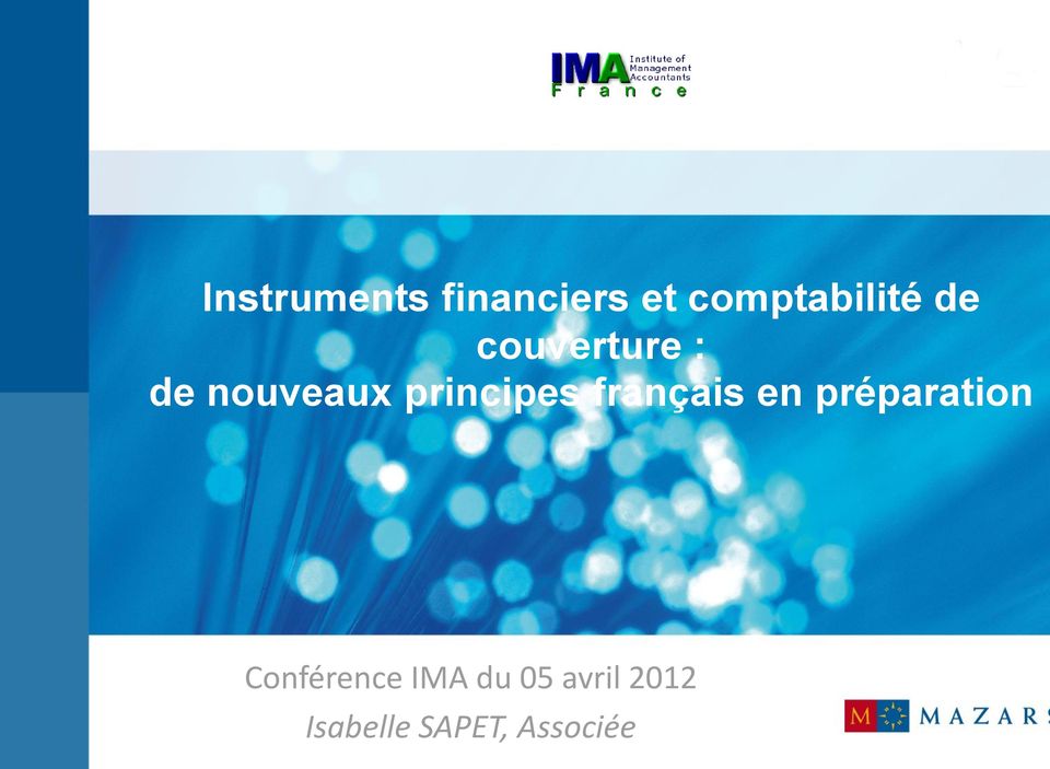 français en préparation Conférence IMA