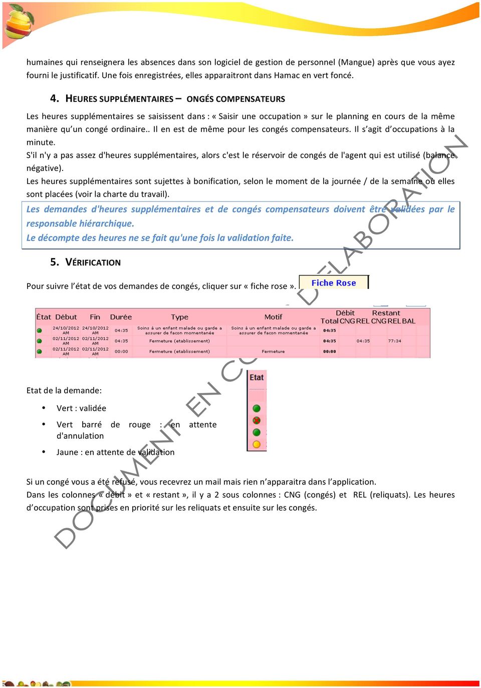 Guide d utilisation de l application HamAC V3. Horaires aménagés en  fonction de l'artt et des congés - PDF Free Download