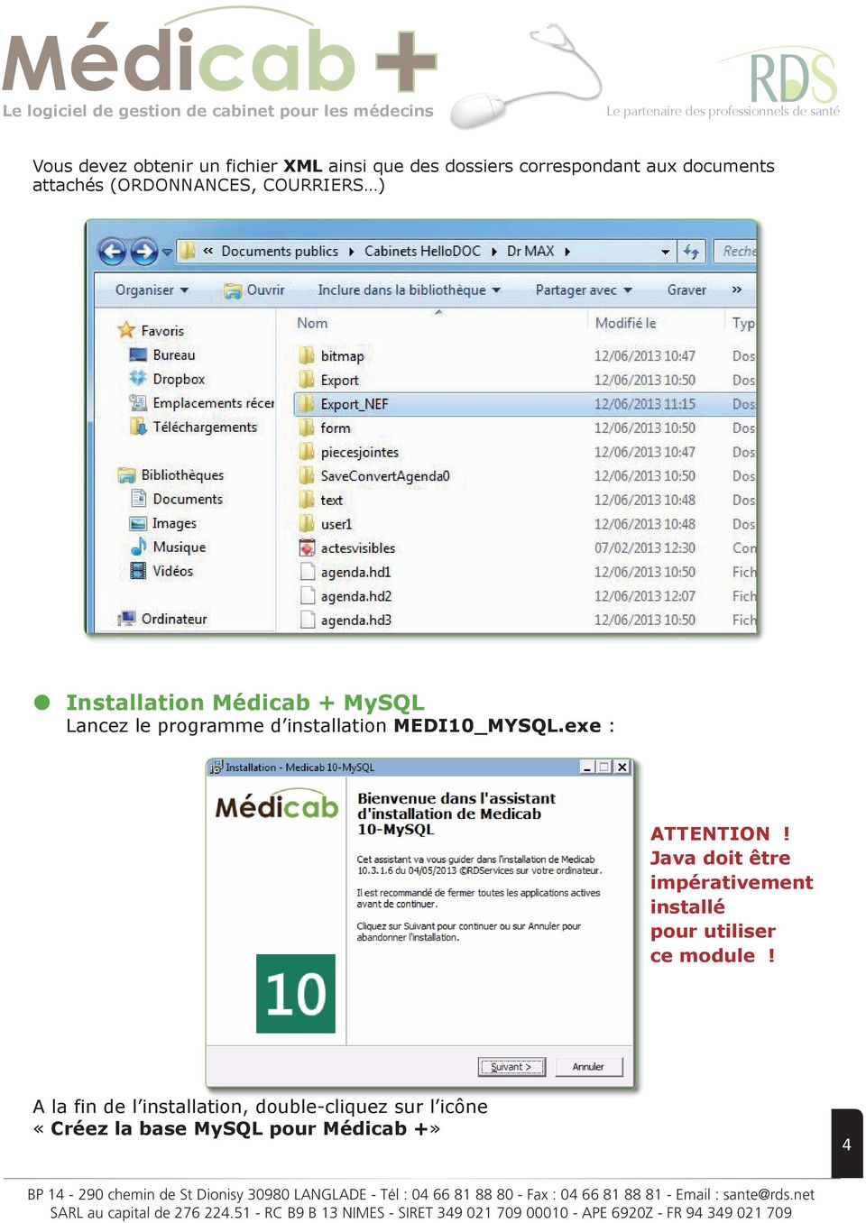 installation MEDI10_MYSQL.exe : ATTENTION!