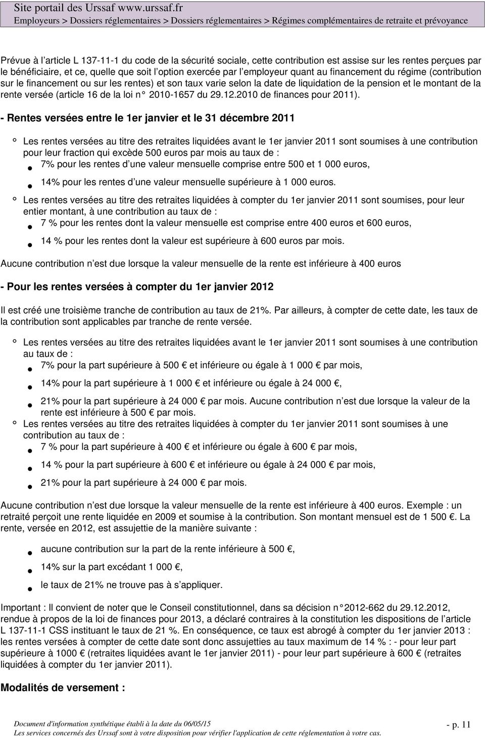 2010-1657 du 29.12.2010 de finances pour 2011).